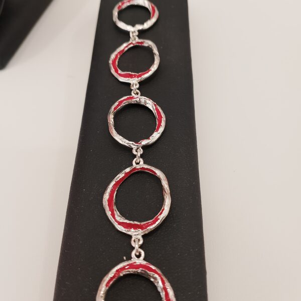 bracciale in argento 925 mod. BROV rosso - immagine 6